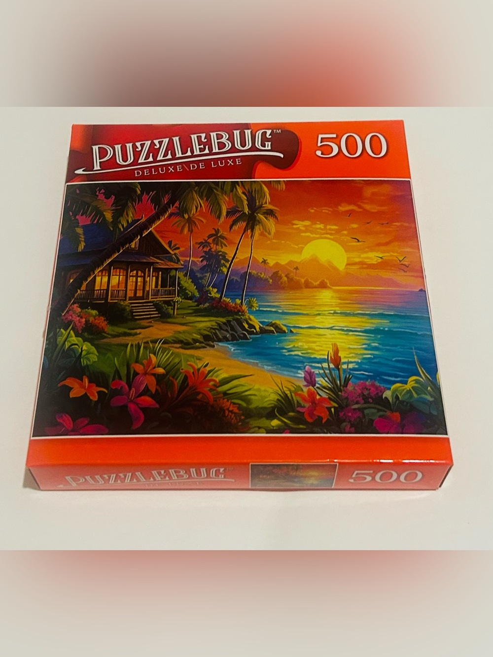 New “Tropical Island Paradise” 500 Pieces 18” x 14” Puzzlebug DeLuxe Puzzle